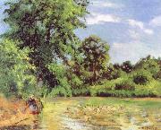 Camille Pissarro Duck pond oil painting